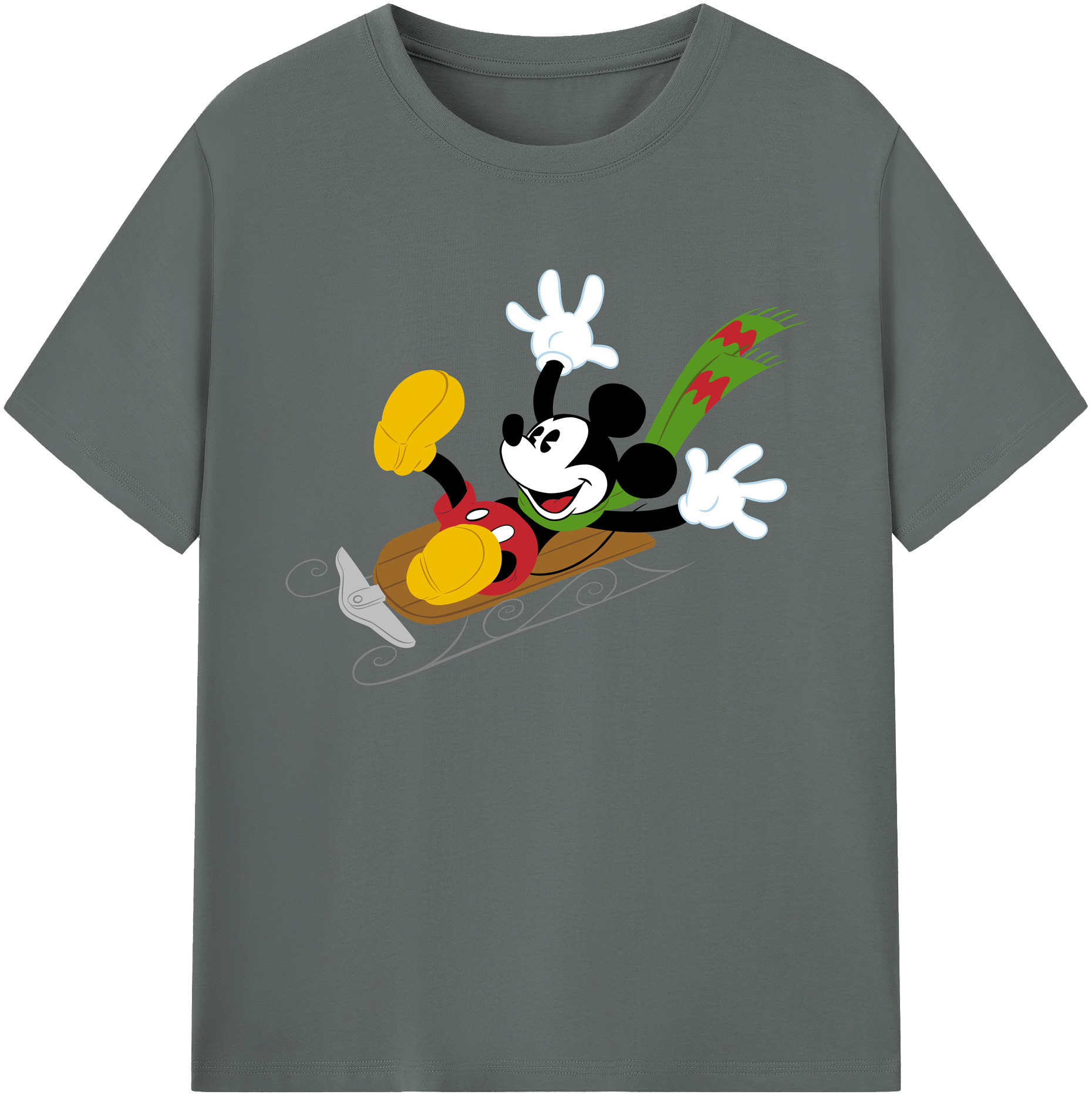ミッキーマウス Mickey Mouse 綿100％ メンズ半袖Tシャツ｜肌触りやわらか＆通気性